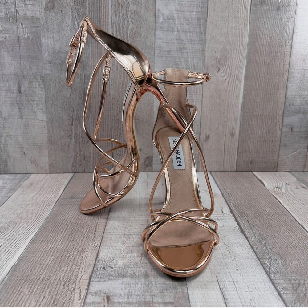 Steve Madden Metallic Strappy Heels